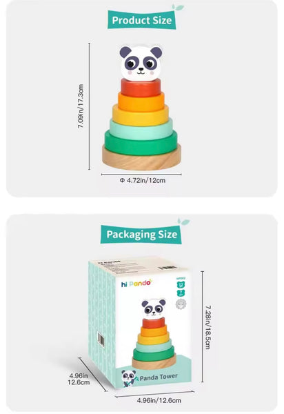 Hi Pando Panda Tower / Ring Stacker / stacking ring by EducratePH