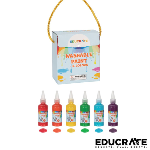 EducratePH Non toxic WASHABLE paint for kids toddler finger paint red blue yellow