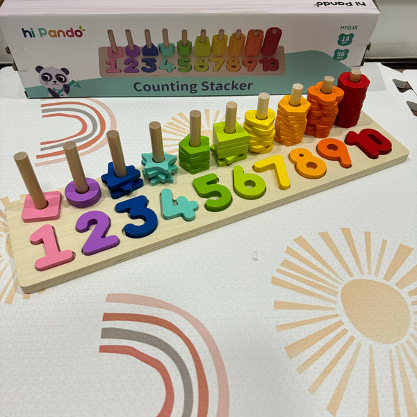 Hi Pando Wooden Counting Stacker Puzzle HP038