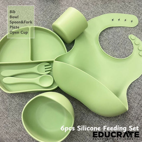 6pcs Silicone Feeding Set