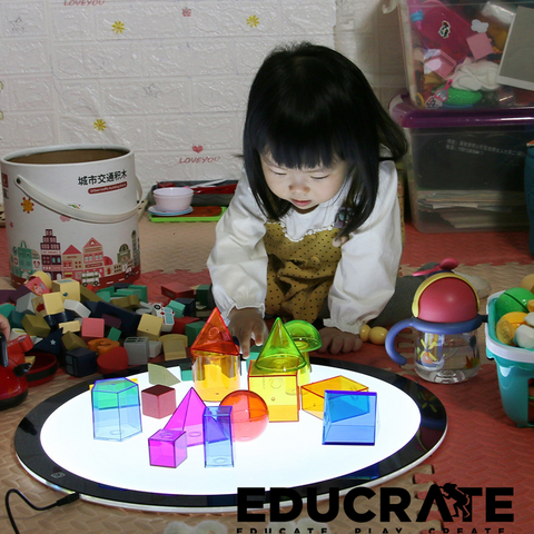 Round Light Panel for Learning Manipulatives Math Science Arts