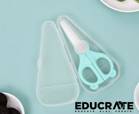 Ceramic Food Scissors with Case and Safety Cover