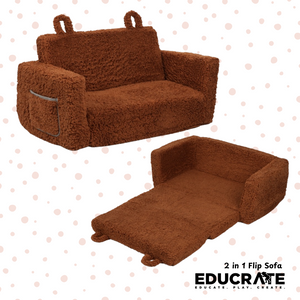 Brown Bear 2 in 1 Flip Sofa for Kids OOK