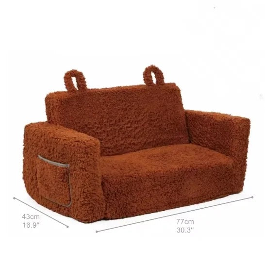 Brown Bear 2 in 1 Flip Sofa for Kids OOK