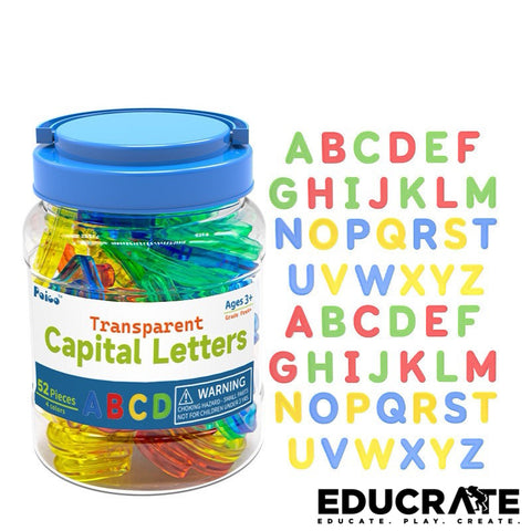 Acrylic Transparent Uppercase and Lowercase Learning Materials