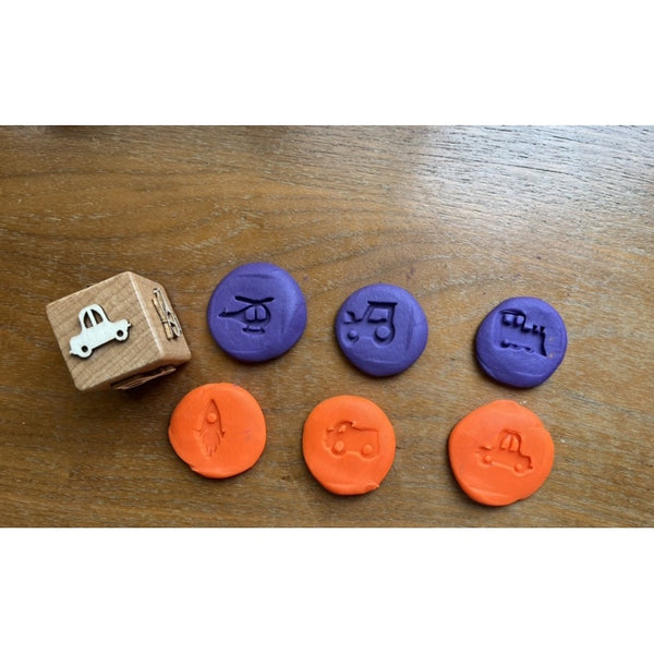 Wooden Playdough Stamp / clay stamp / kinetic stamp / play dough stamp