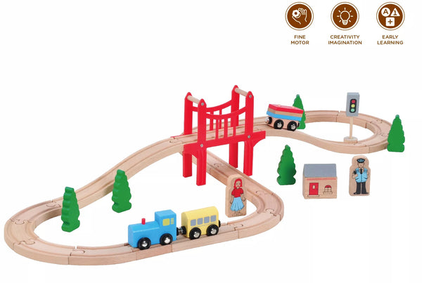 EducratePH Wooden Train Tracks  / Railway Tracks