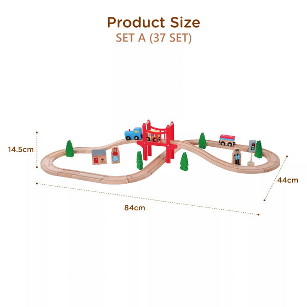 EducratePH Wooden Train Tracks  / Railway Tracks