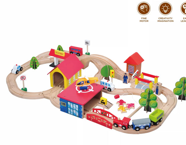 EducratePH Wooden Train Tracks  / Railway Tracks