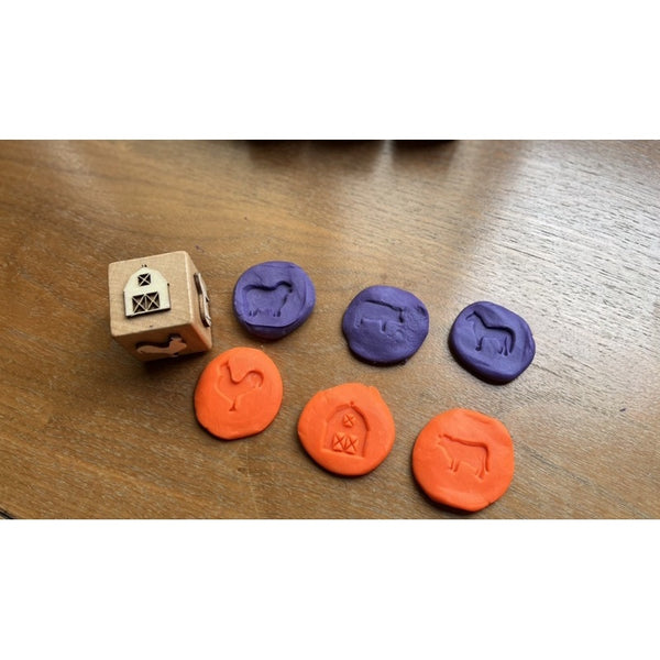 Wooden Playdough Stamp / clay stamp / kinetic stamp / play dough stamp