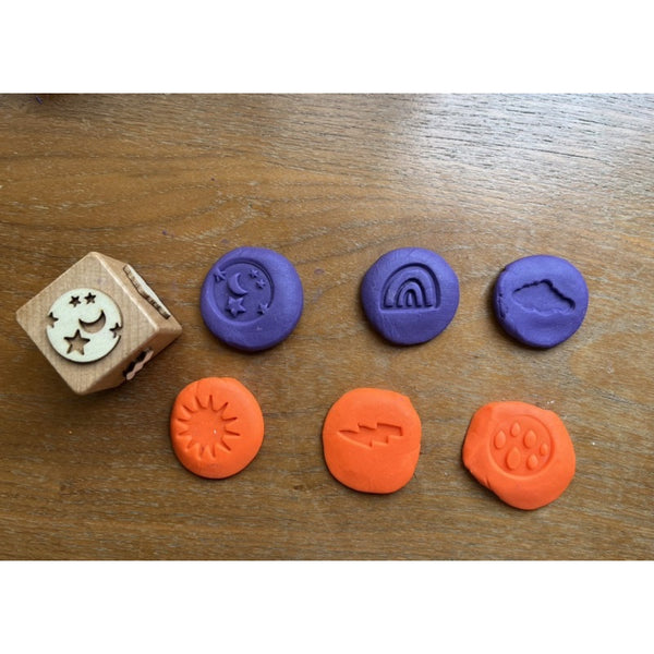 Wooden Playdough Stamp / clay stamp / kinetic stamp / play dough stamp