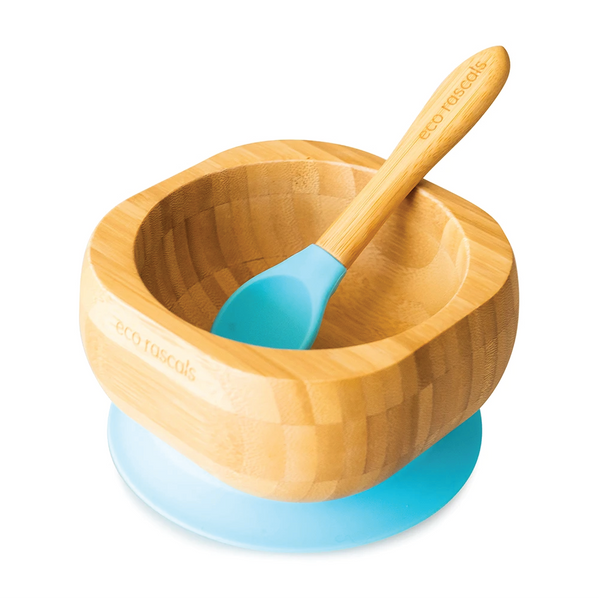 Eco Rascals ( Baby Bowl and Spoon Set: Bamboo Suction Bowl with Spoon)