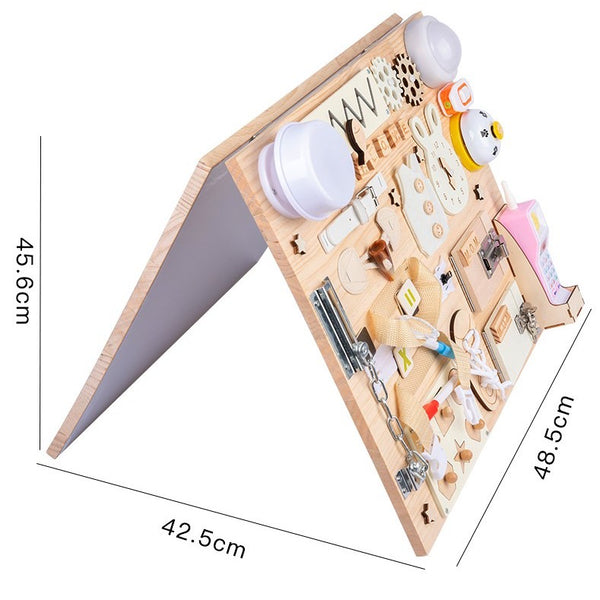 Wooden Busy Board / Toddler sensory board