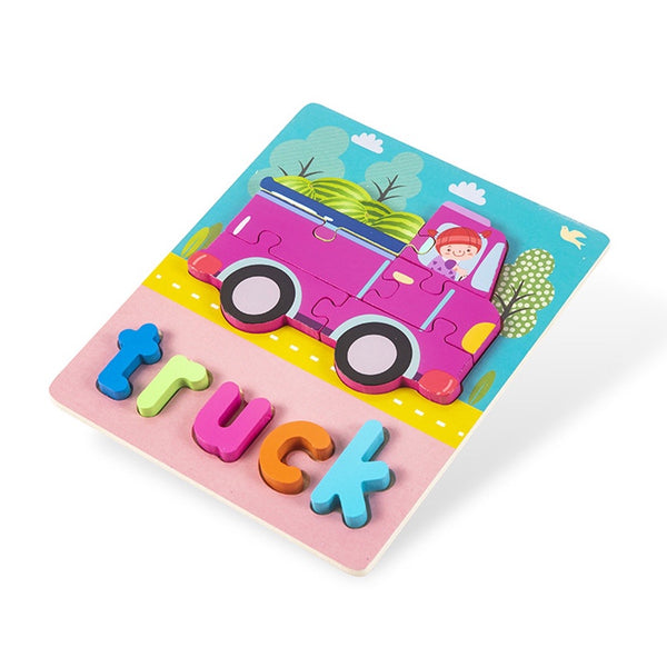 Chunky 3D puzzle with Spelling