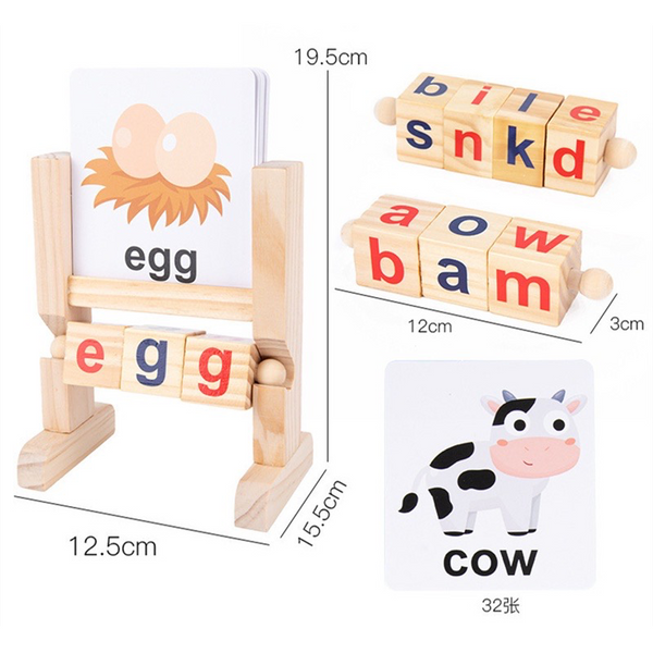 Spelling Rods Blocks / CVC / Sight words montessori preschool activities word memory