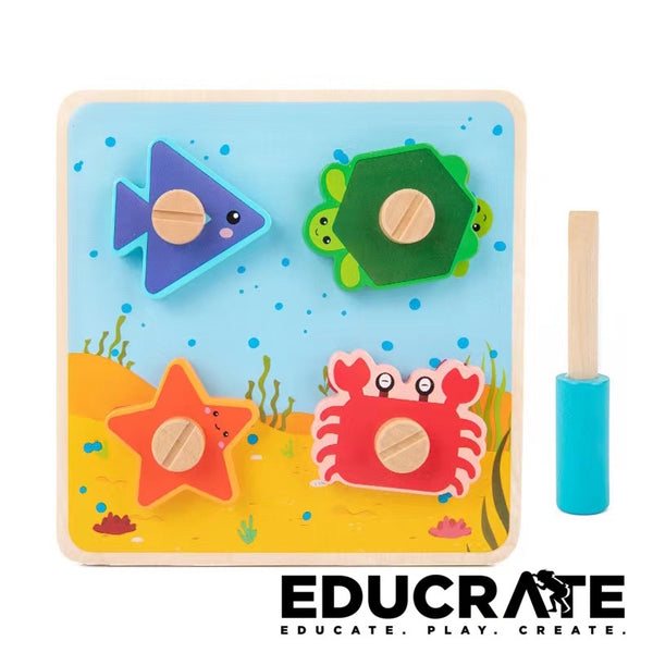 eductatePH Nut Puzzle Activity / hand eye coordination nuts and bolts fine motor skill